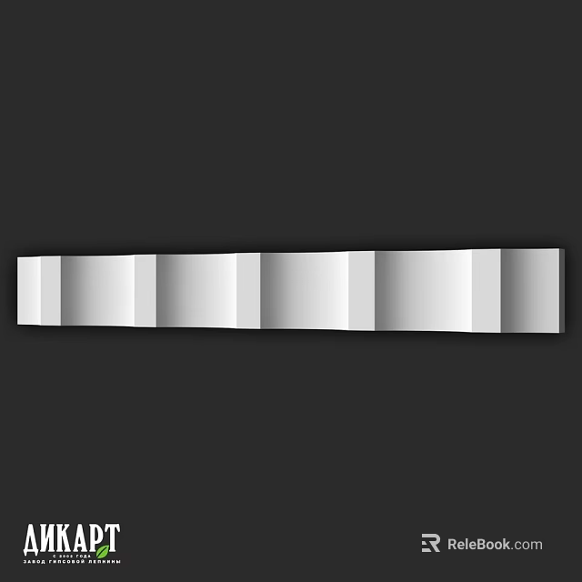 White Modular Component Featuring Rectangular Panels In Long Structure Design 3d model 