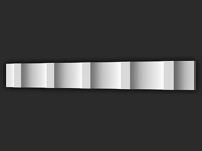 White Modular Component Featuring Rectangular Panels In Long Structure Design 3d model