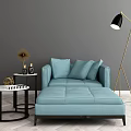 Nordic Single Sofa Simple 3d model