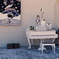 Modern Piano Vertical Piano Home Decoration Astronaut 3d model