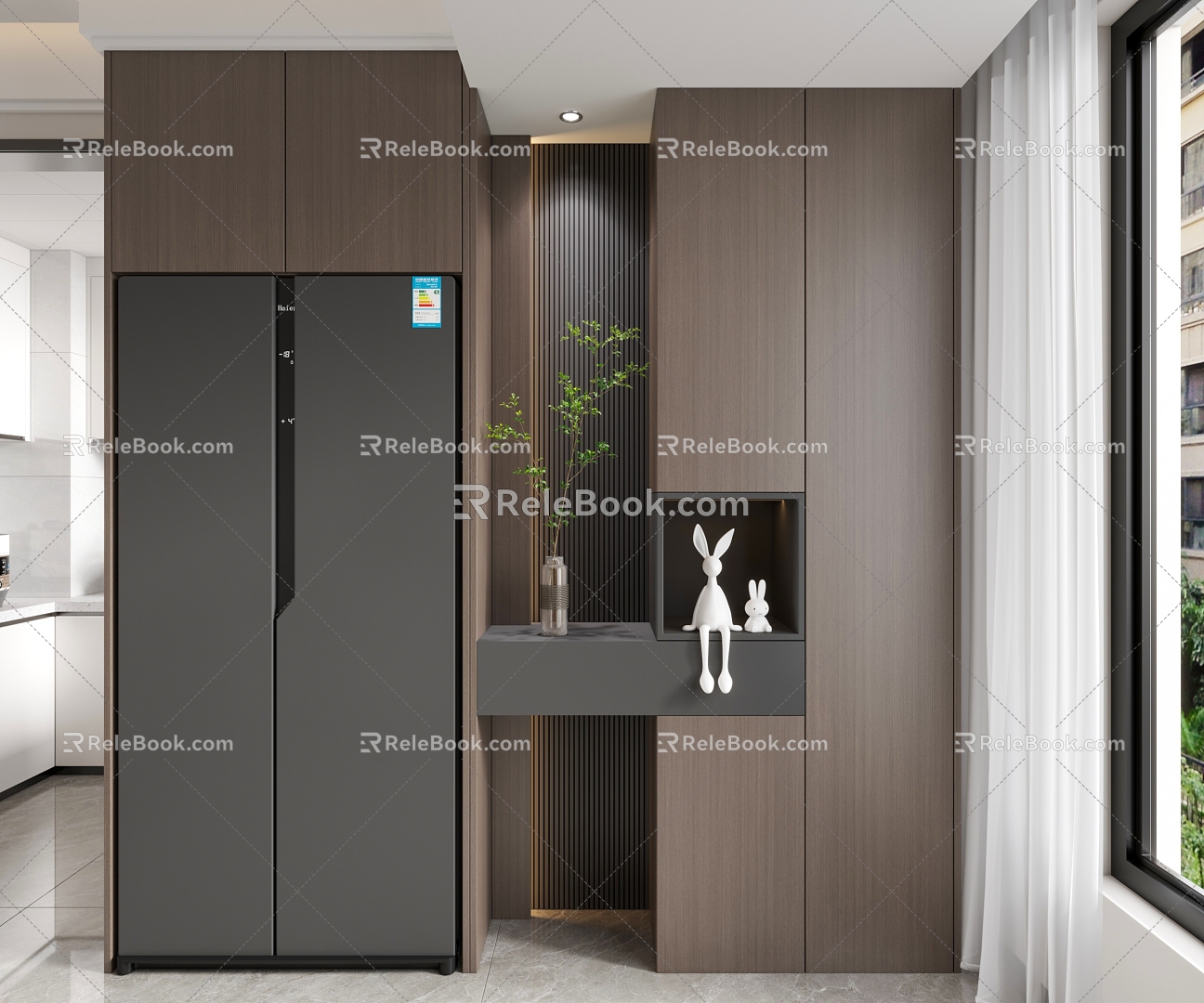 Entrance Cabinet Wine Cabinet Decorative Cabinet Refrigerator Cabinet Narrow Entrance Cabinet 3d model