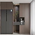 Entrance Cabinet Wine Cabinet Decorative Cabinet Refrigerator Cabinet Narrow Entrance Cabinet 3d model