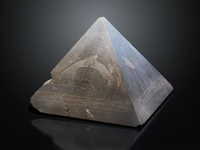 Cartoon Pyramid Scene With Detailed Carved Patterns And Ancient Themed Design Elements 3d model