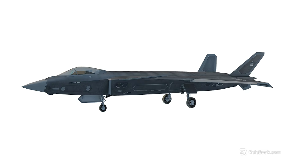 Modern Military Fighter Jet With Stealth Design And Advanced Technology 3d model 