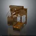 Golden Industrial Mechanical Equipment With Metal Structure And Mobile Platform