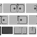 Various Stainless Steel Kitchen Sink Designs With Single Double Bowls And Drainer