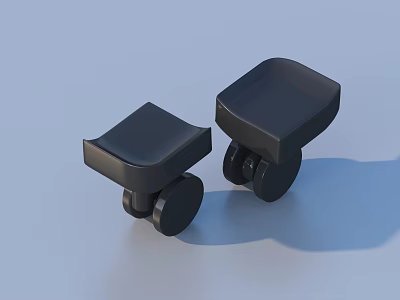 Essential Black Swivel Furniture Casters With Wheels For Household Supplies 3d model