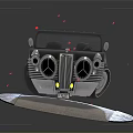 Black Vintage Convertible Car With Classic Design Chrome Accents And Large Headlights