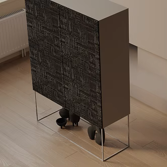 Modern Entrance Cabinet 3d model