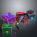 Colorful Decorative Storage Boxes With Glittery Patterns Various Colors And Decorative Lids