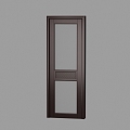 Light Luxury Solid Wooden Door 3d model