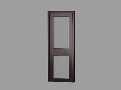 Light Luxury Solid Wooden Door 3d model