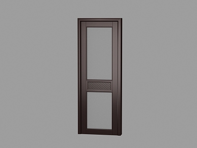 Light Luxury Solid Wooden Door 3d model