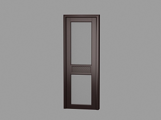 Light Luxury Solid Wooden Door 3d model