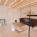 Modern Clothing Store Interior With Black Metal Frames White Walls Art Paintings And Green Plants