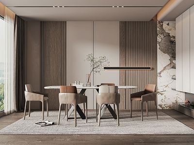 Modern Restaurant Dining Table and Chair model