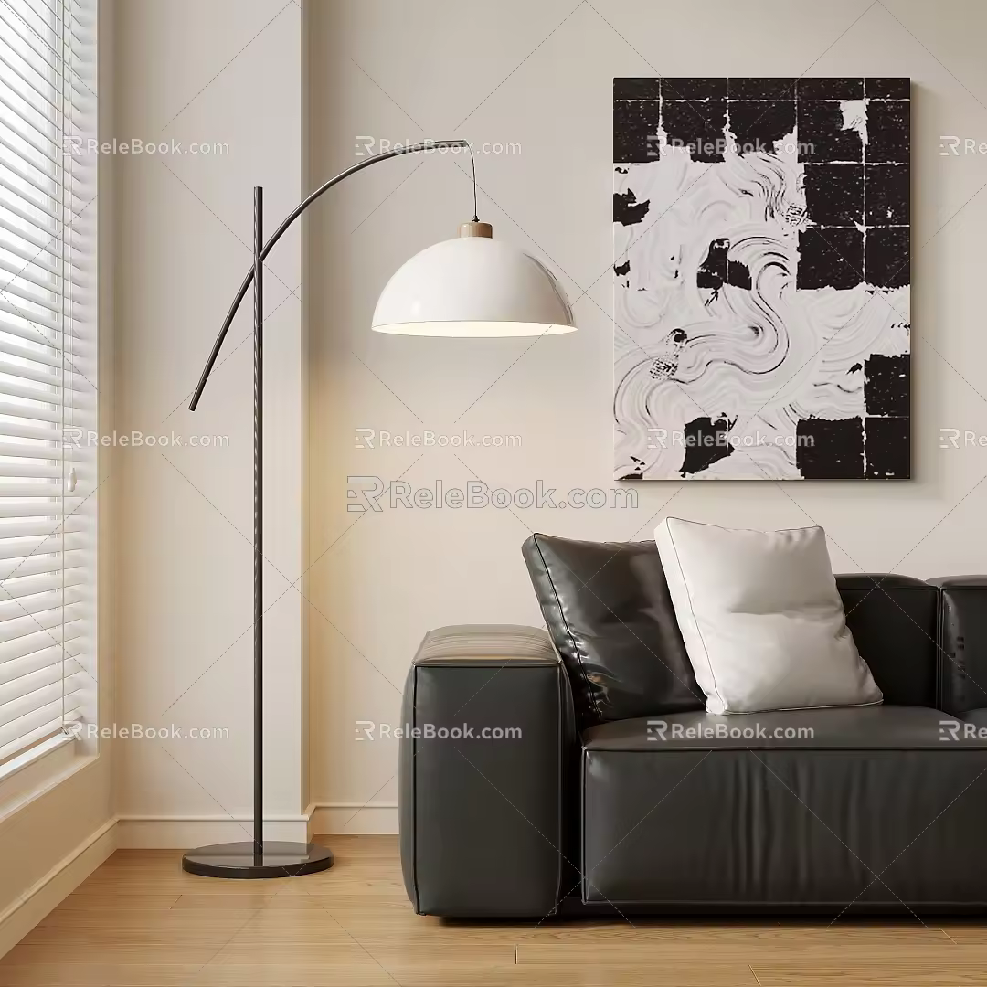 Modern minimalist floor lamp 3d model