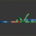 Colorful Arrows In Green Blue Red With Different Directions On Dark Background