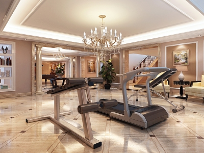 Jianou Gym Restaurant Fitness Area model