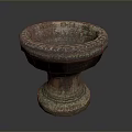 Vintage Ceramic Plant Planter With Rustic Texture And Sturdy Base For Indoor Greenery 3d model