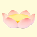 Lotus Shaped Decorative Item With Pink Petals And Yellow Center