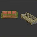 Modern Pink And Grey Sofa Furniture With Contemporary Design In Stylish