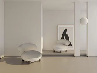 Modern Single Sofa Leisure Chair 3d model