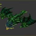 Green Scaled Dragon Game and Movie Character With Mythical Wings and Sharp Claws