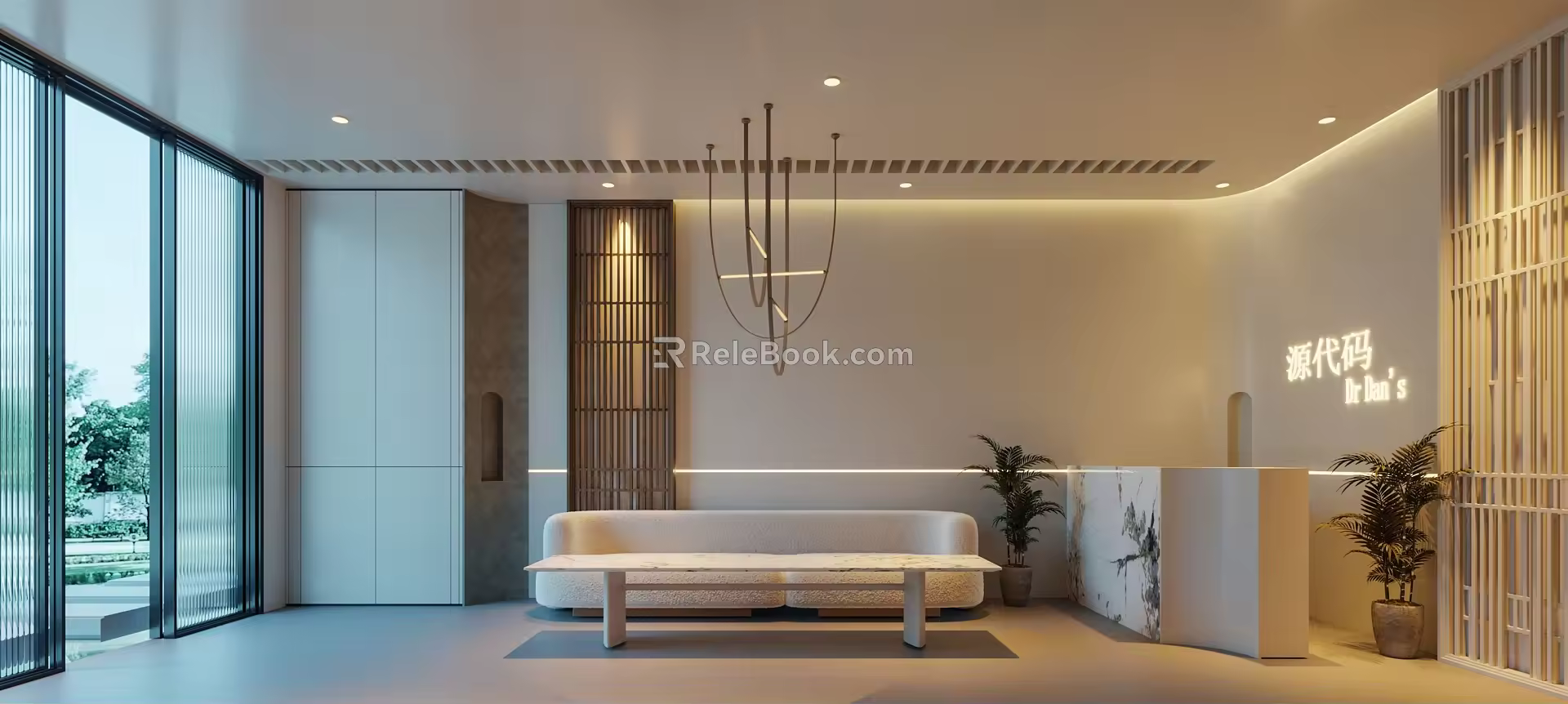 Quiet Front Desk Simple Front Desk 3d model