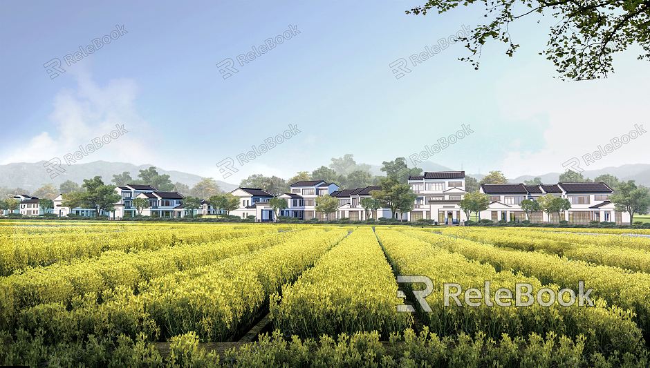 New Chinese Style Folk House Rural Folk House Homestay Building Residential House Beautiful Countryside Building Courtyard Building Villa Building model