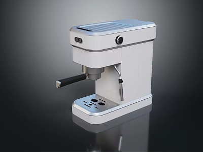 Modern White Kitchen Coffee Machine Appliance For Home Single Cup Use 3d model
