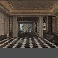 Exquisite Modern Real Estate Sales Office With Detailed Building Sand Table And Location Map