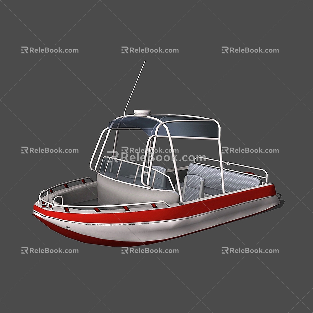 Modern Speedboat Realistic Speedboat 3d model