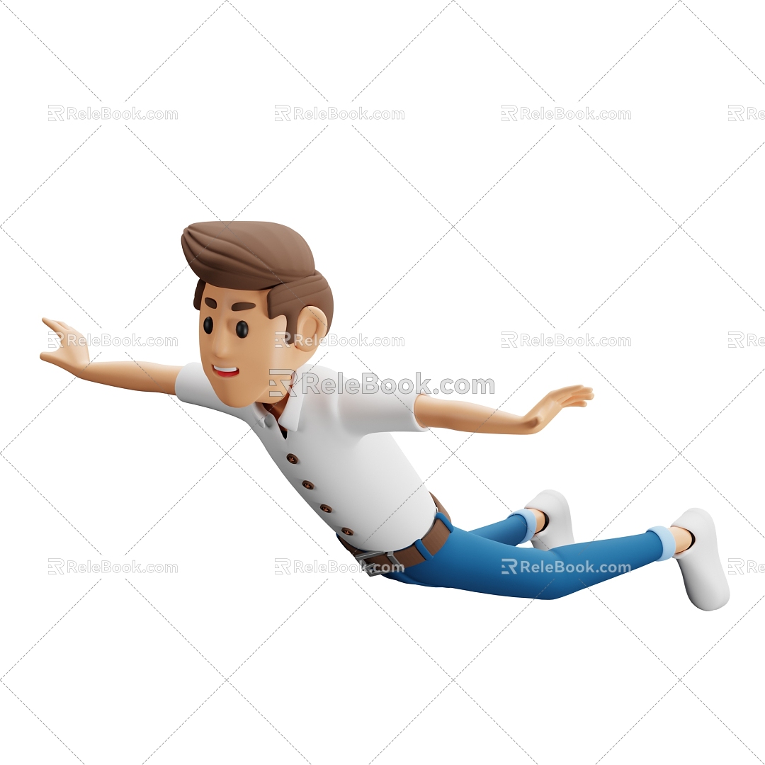 Modern Cartoon Men Men Men Anime Men 3d model