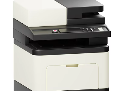 Smart Multifunctional Machine With Printer Scanner Copier And Control Panel 3d model
