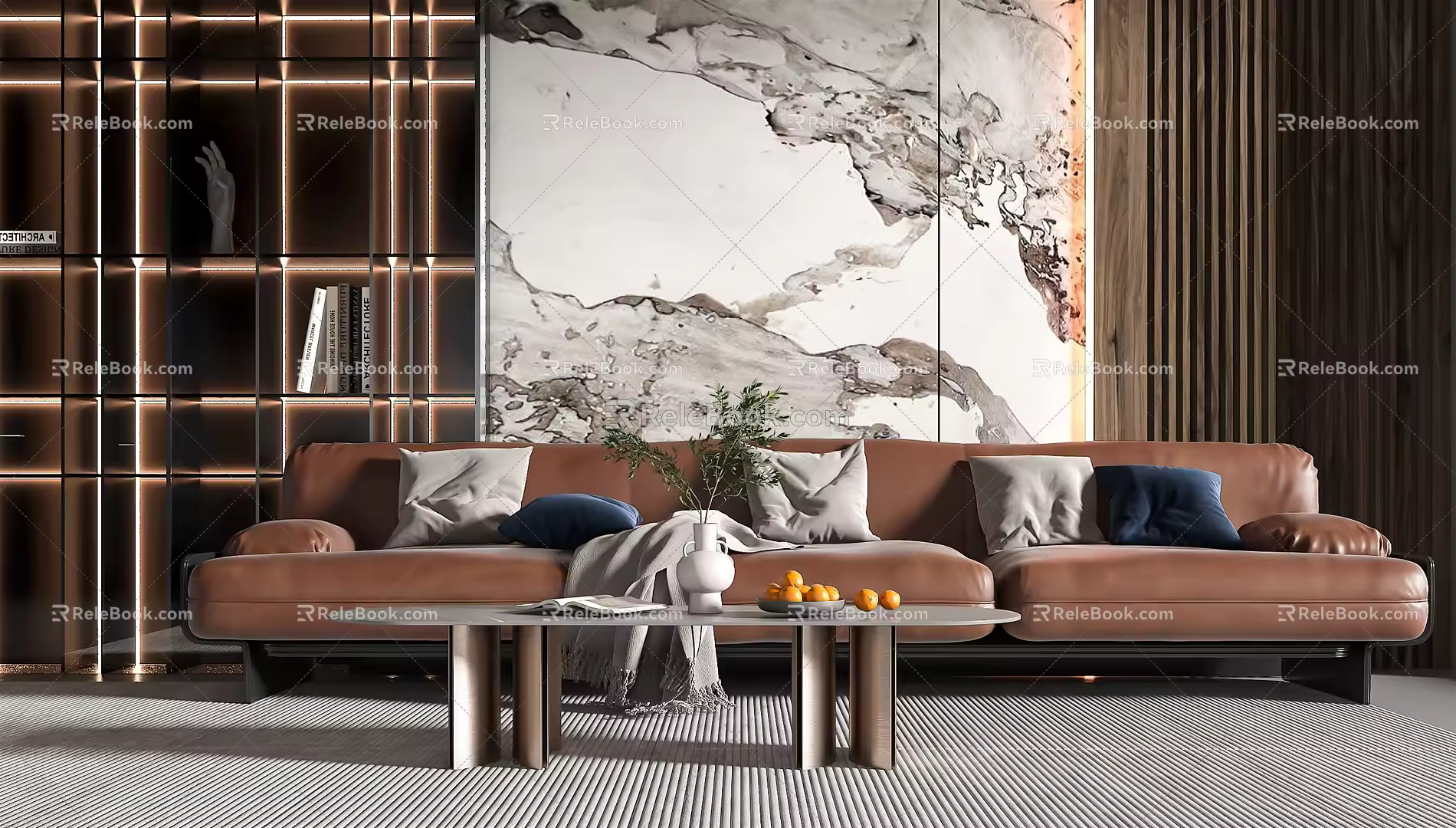Modern Multiplayer Sofa Sofa Combination 3d model