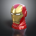 Iron Man Helmet Character Collectible With Gold Red Color And Detailed Face Mask Design