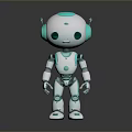 Robot Assistant Small Robot Butler Robot Butler Figure Game Figure 3d model