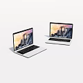 Two Modern Laptops with Scenic Mountain Wallpaper on High Definition Screens