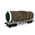 Functional Tank Car With Cylindrical Tank Body And Rail Wheels For Transportation