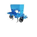 Efficient Blue Agricultural Seeder Machine With Wheels And Planting Components 3d model