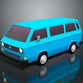 Modern Bus Minibus Cartoon Bus Minibus 3d model