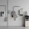 Daily Electrical Appliances Wall Mounted Water Heater and Standing Water Dispenser in Modern Home