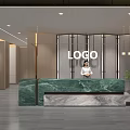 Modern Minimalist Real Estate Sales Office Facade With Large Glass Entrance And Bright Spacious Interior