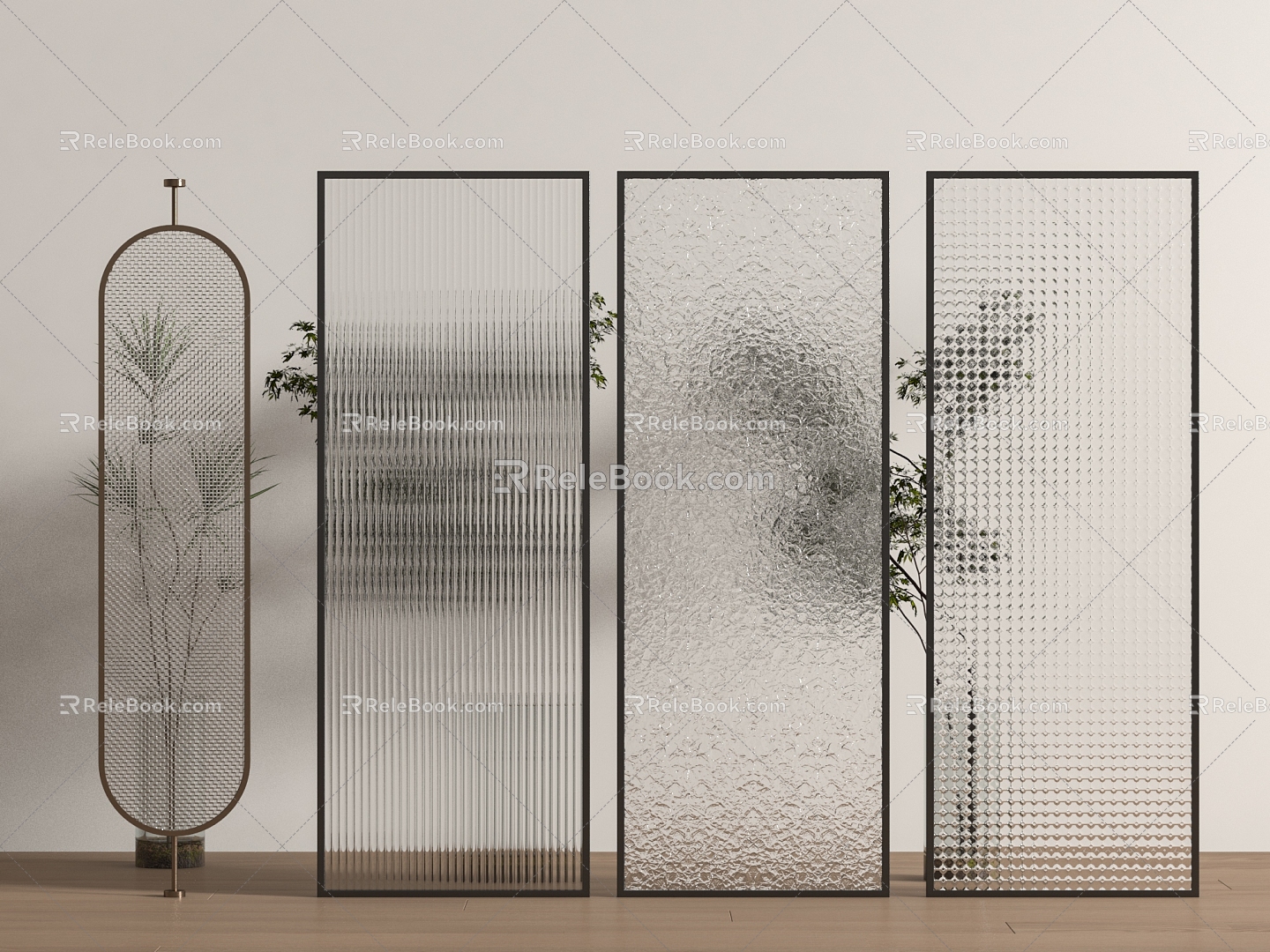 Glass partition 3d model