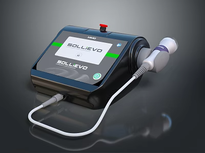 Sollevo Household Device Featuring Black Main Unit Display Screen And Handheld Tool 3d model