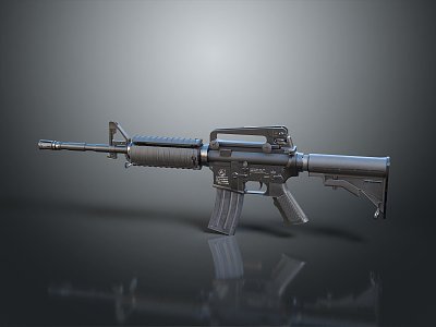 rifle semi-automatic rifle combat rifle battle rifle carbine war rifle attack rifle 3d model