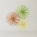 Modern Woven Radial Wall Decor in Orange Green and Yellow Colors
