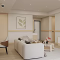 Cozy Bedroom Interior With Two Beds Decorative Paintings And Study Desk Chair