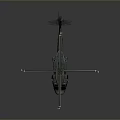 3D Rendered Military Transport Helicopter With Rotor Blades And Cockpit
